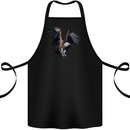 A Vulture Illustration Birds of Prey Cotton Apron 100% Organic Black