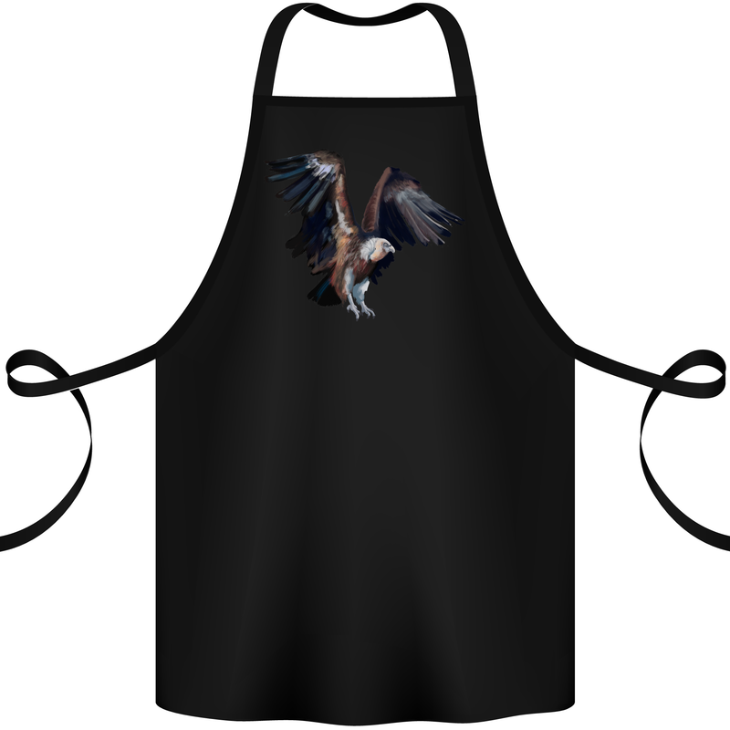 A Vulture Illustration Birds of Prey Cotton Apron 100% Organic Black