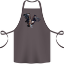 A Vulture Illustration Birds of Prey Cotton Apron 100% Organic Dark Grey