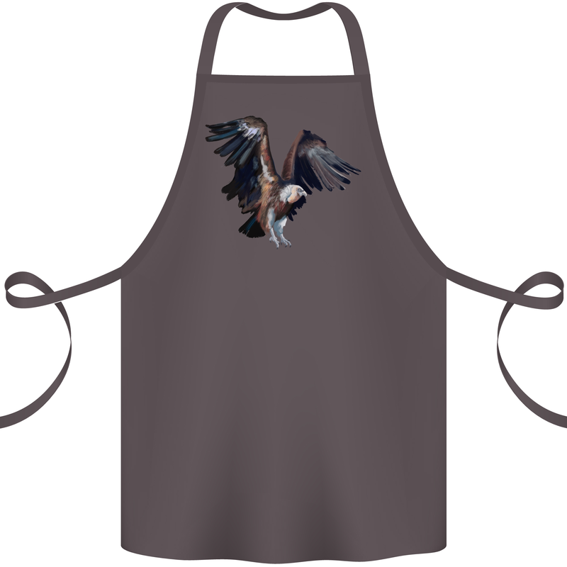A Vulture Illustration Birds of Prey Cotton Apron 100% Organic Dark Grey