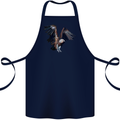A Vulture Illustration Birds of Prey Cotton Apron 100% Organic Navy Blue