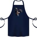 A Vulture Illustration Birds of Prey Cotton Apron 100% Organic Navy Blue
