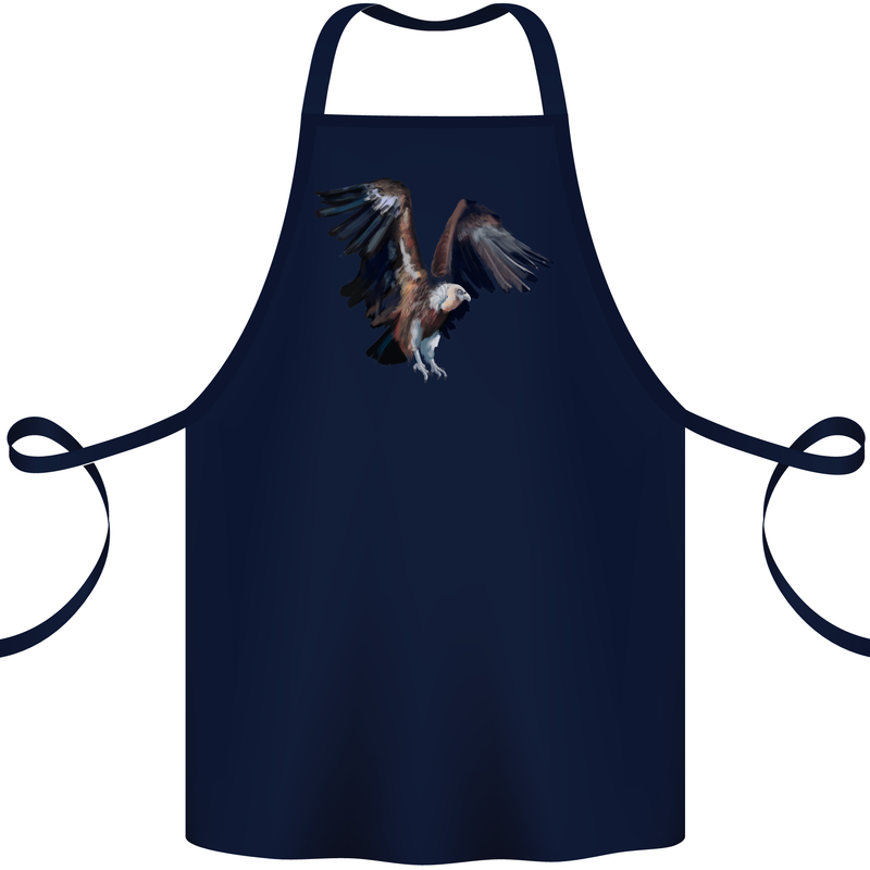 A Vulture Illustration Birds of Prey Cotton Apron 100% Organic Navy Blue