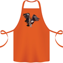 A Vulture Illustration Birds of Prey Cotton Apron 100% Organic Orange