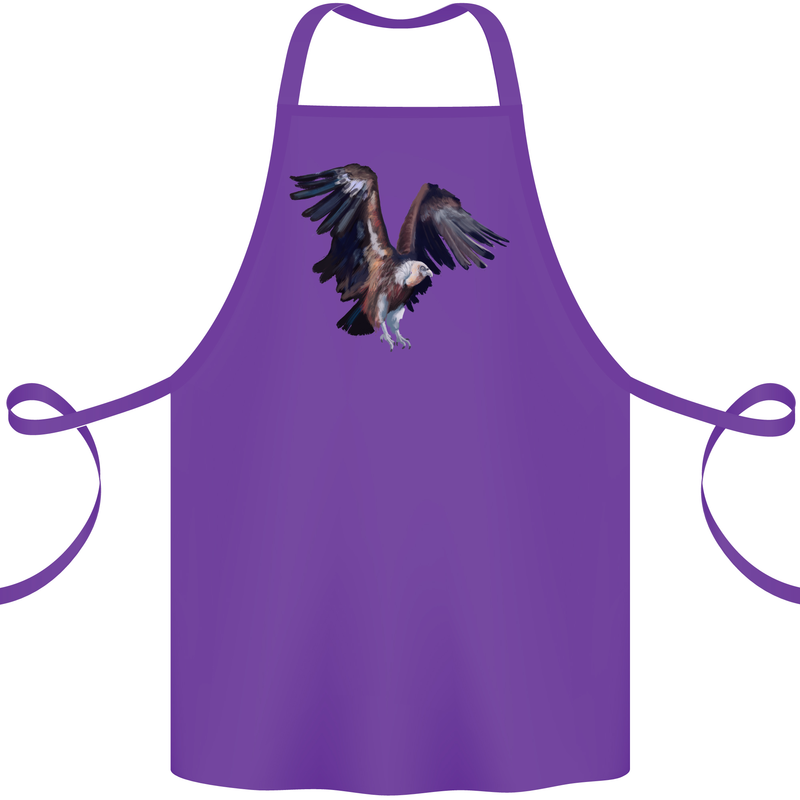 A Vulture Illustration Birds of Prey Cotton Apron 100% Organic Purple