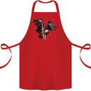 A Vulture Illustration Birds of Prey Cotton Apron 100% Organic Red