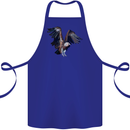 A Vulture Illustration Birds of Prey Cotton Apron 100% Organic Royal Blue