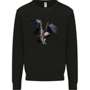 A Vulture Illustration Birds of Prey Kids Sweatshirt Jumper Black