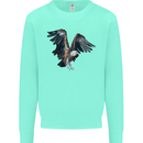A Vulture Illustration Birds of Prey Kids Sweatshirt Jumper Peppermint