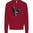 A Vulture Illustration Birds of Prey Kids Sweatshirt Jumper Red