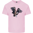 A Vulture Illustration Birds of Prey Kids T-Shirt Childrens Light Pink