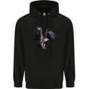 A Vulture Illustration Birds of Prey Mens 80% Cotton Hoodie Black