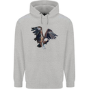 A Vulture Illustration Birds of Prey Mens 80% Cotton Hoodie Sports Grey