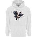A Vulture Illustration Birds of Prey Mens 80% Cotton Hoodie White