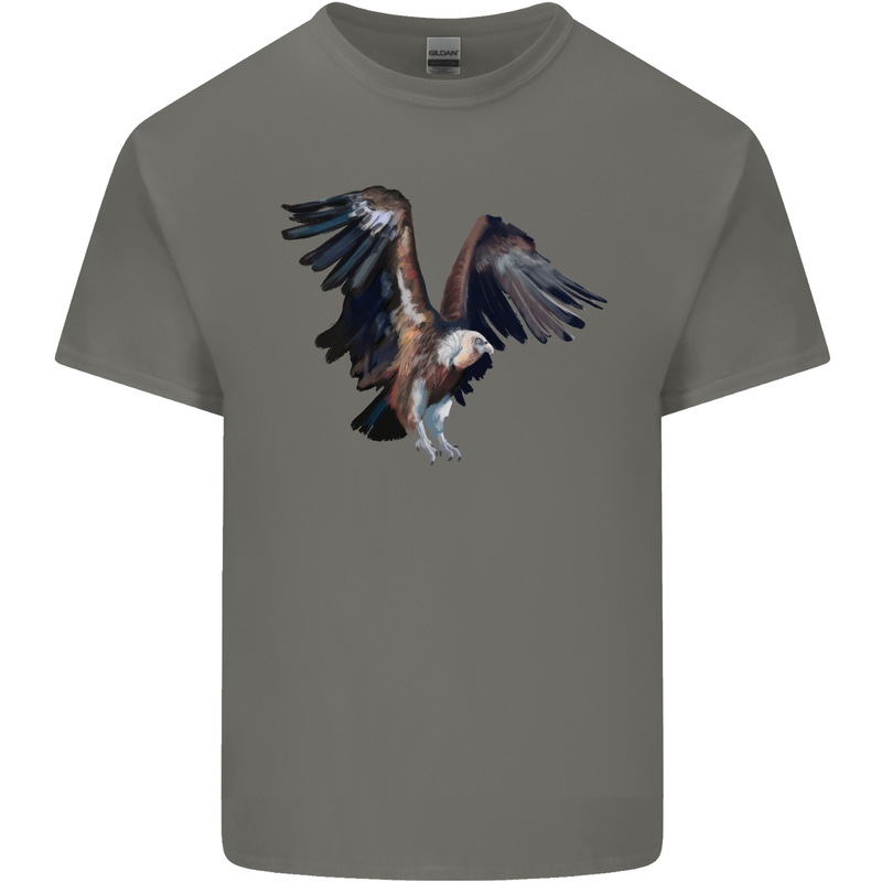A Vulture Illustration Birds of Prey Mens Cotton T-Shirt Tee Top Charcoal