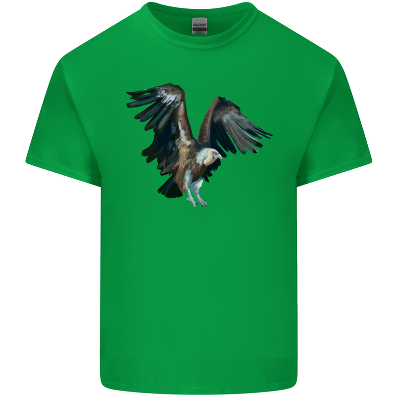 A Vulture Illustration Birds of Prey Mens Cotton T-Shirt Tee Top Irish Green