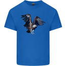 A Vulture Illustration Birds of Prey Mens Cotton T-Shirt Tee Top Royal Blue