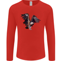 A Vulture Illustration Birds of Prey Mens Long Sleeve T-Shirt Red