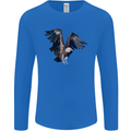 A Vulture Illustration Birds of Prey Mens Long Sleeve T-Shirt Royal Blue