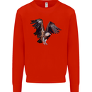 A Vulture Illustration Birds of Prey Mens Sweatshirt Jumper Bright Red