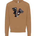 A Vulture Illustration Birds of Prey Mens Sweatshirt Jumper Caramel Latte