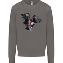 A Vulture Illustration Birds of Prey Mens Sweatshirt Jumper Charcoal