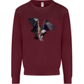 A Vulture Illustration Birds of Prey Mens Sweatshirt Jumper Maroon