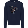 A Vulture Illustration Birds of Prey Mens Sweatshirt Jumper Navy Blue