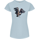 A Vulture Illustration Birds of Prey Womens Petite Cut T-Shirt Light Blue