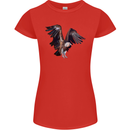 A Vulture Illustration Birds of Prey Womens Petite Cut T-Shirt Red