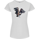 A Vulture Illustration Birds of Prey Womens Petite Cut T-Shirt White