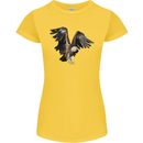 A Vulture Illustration Birds of Prey Womens Petite Cut T-Shirt Yellow