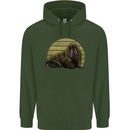 A Walrus Painting Childrens Kids Hoodie Forest Green