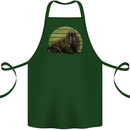 A Walrus Painting Cotton Apron 100% Organic Forest Green