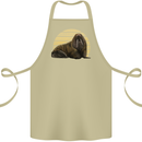 A Walrus Painting Cotton Apron 100% Organic Khaki