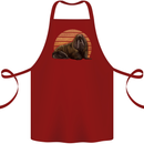 A Walrus Painting Cotton Apron 100% Organic Maroon
