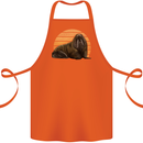 A Walrus Painting Cotton Apron 100% Organic Orange