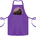 A Walrus Painting Cotton Apron 100% Organic Purple