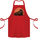 A Walrus Painting Cotton Apron 100% Organic Red