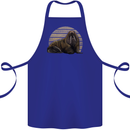 A Walrus Painting Cotton Apron 100% Organic Royal Blue