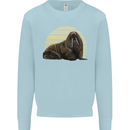 A Walrus Painting Kids Sweatshirt Jumper Light Blue