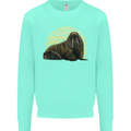 A Walrus Painting Kids Sweatshirt Jumper Peppermint