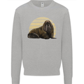 A Walrus Painting Kids Sweatshirt Jumper Sports Grey