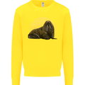 A Walrus Painting Kids Sweatshirt Jumper Yellow