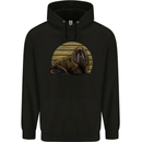 A Walrus Painting Mens 80% Cotton Hoodie Black