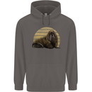 A Walrus Painting Mens 80% Cotton Hoodie Charcoal