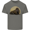 A Walrus Painting Mens Cotton T-Shirt Tee Top Charcoal