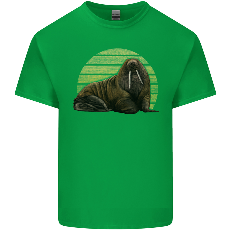 A Walrus Painting Mens Cotton T-Shirt Tee Top Irish Green