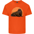 A Walrus Painting Mens Cotton T-Shirt Tee Top Orange