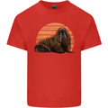 A Walrus Painting Mens Cotton T-Shirt Tee Top Red